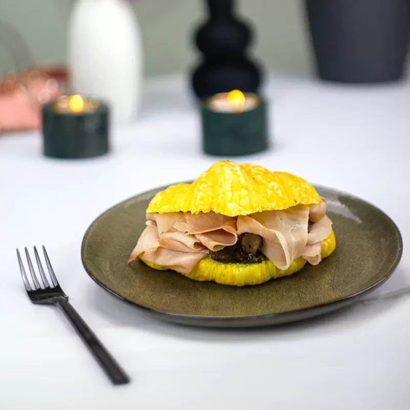 Brioches prosciutto e funghi
